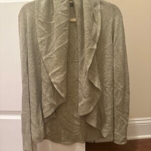 REPEAT Open Organic Cashmere Cardigan with Shawl Neck